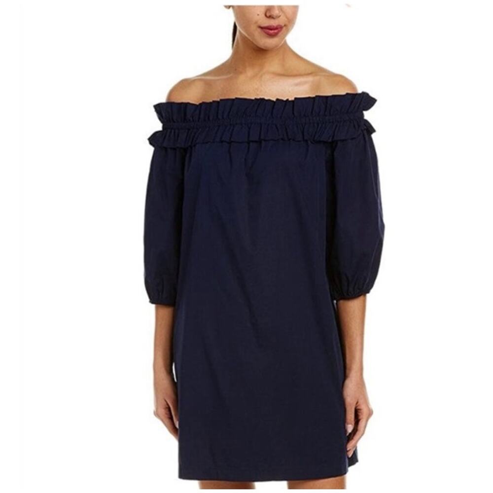 Trina Turk Off The Shoulder Navy Dress Size‎ XS